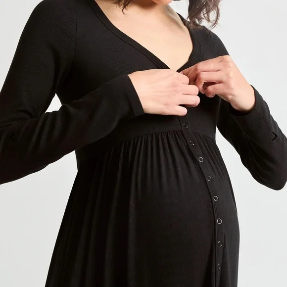 Hatch Softest Rib Maternity Dress - Picture 2 of 7